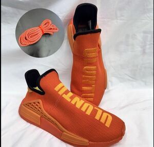 Adidas Pharrell Williams x NMD Hu "Orange Uluntu" – Men’s Size 9 With New Laces